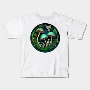 Cottagecore Shrooms in the Forest Kids T-Shirt
